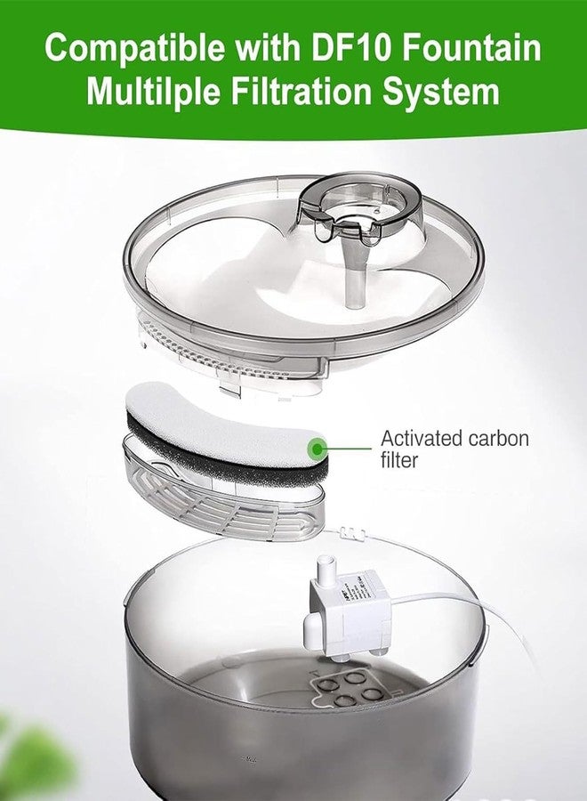 NUDFSY 8 Pcs Cat Water Fountain Filter, Betta Fish Tank Accessories, Fish Aquarium Accessories, Decoration with Suction Cup Cat Water Fountain Replacement Filters - Image 3